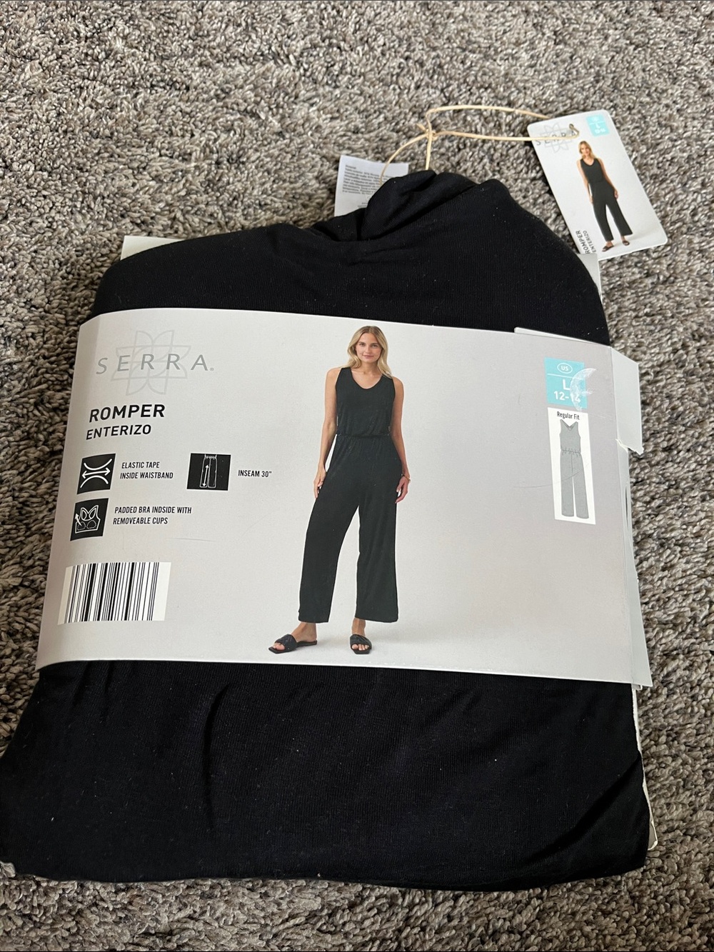 Serra Black Sleeveless Wide-Leg Romper
